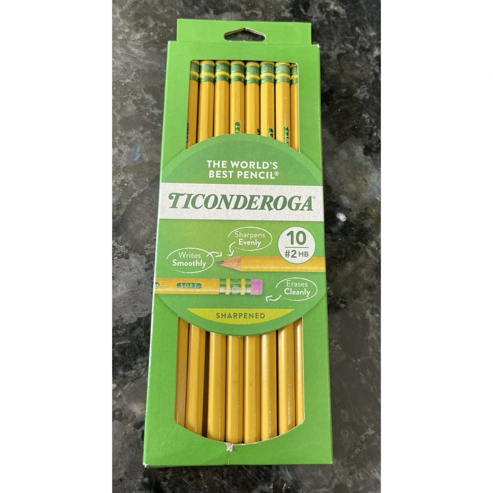 Ticonderoga Dixon #2 Pencils HB Lot 4 Boxes 40 Total Yellow Pencils X33892 NIP